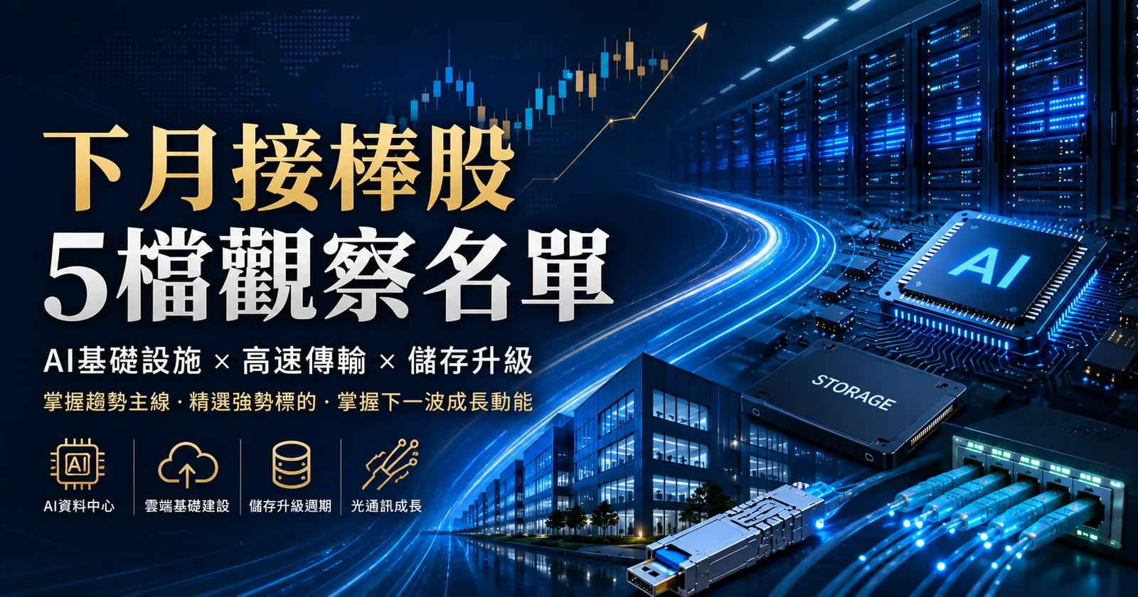 AI 基礎設施主線接棒：MEIGUINSIDER 5 檔下月觀察股研究報告